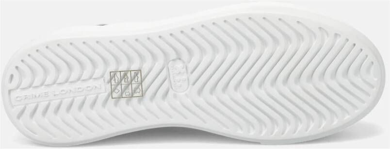 Crime London Witte Sneakers met Strass Hiel White Dames