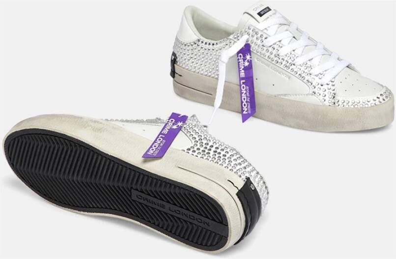 Crime London Witte Sneakers met Strass Wit Dames