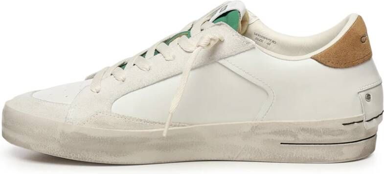 Crime London Witte Sneakers SK8 Deluxe