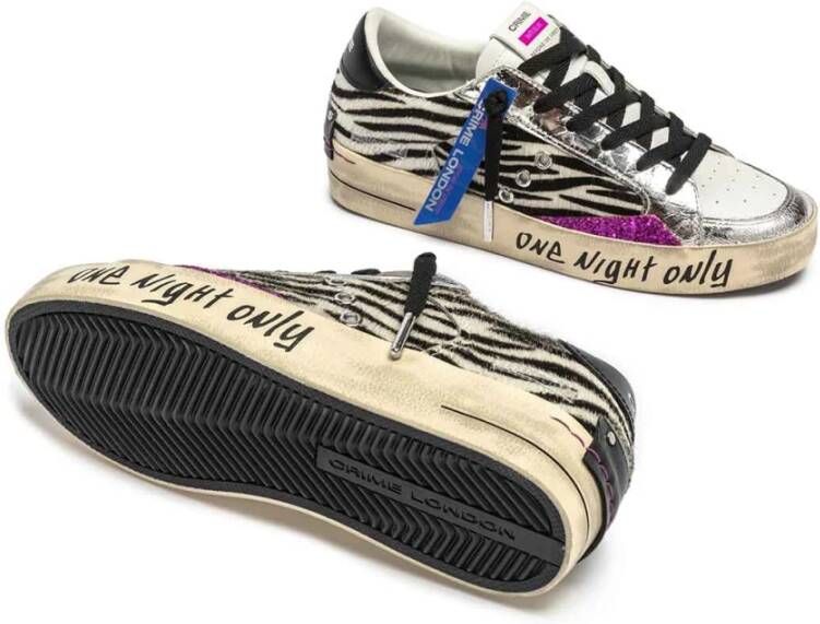Crime London Zebra Print Sneakers OneNight Only