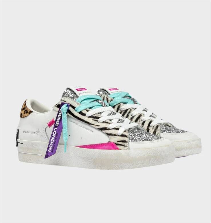 Crime London Zebraprint leren sneakers