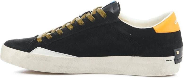 Crime London Zwarte Distressed Sneakers voor Heren Zwart Heren
