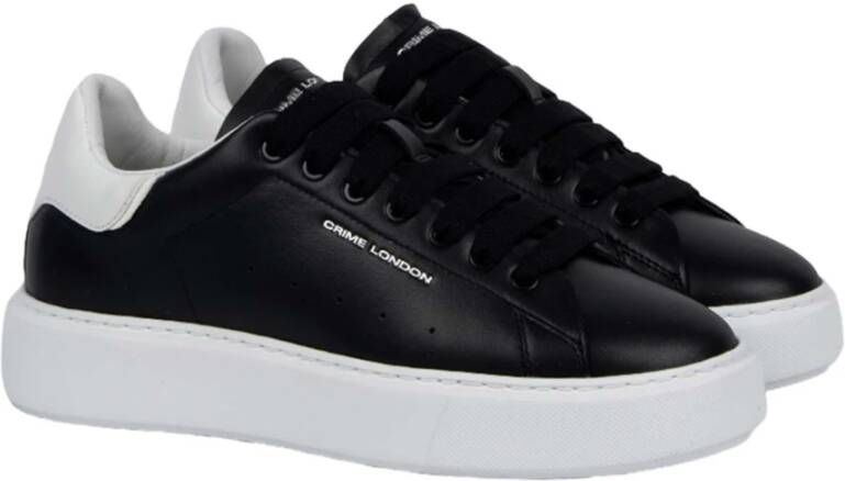 Crime London Zwarte Elevate Sneakers met Wit Detail Black Dames
