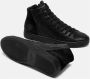 Crime London Zwarte leren hi-top sneakers - Thumbnail 2
