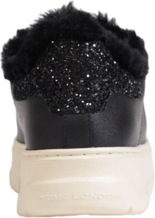Crime London Zwarte leren sneaker