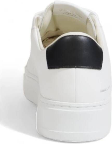 Crime London Zwarte leren sneaker Lente Zomer collectie White Heren