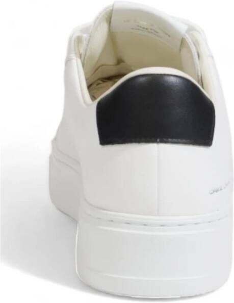 Crime London Zwarte leren sneakers met 4 cm hak White Heren