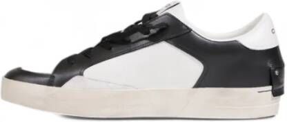 Crime London Zwarte leren sneakers met rubberen zool Black Heren