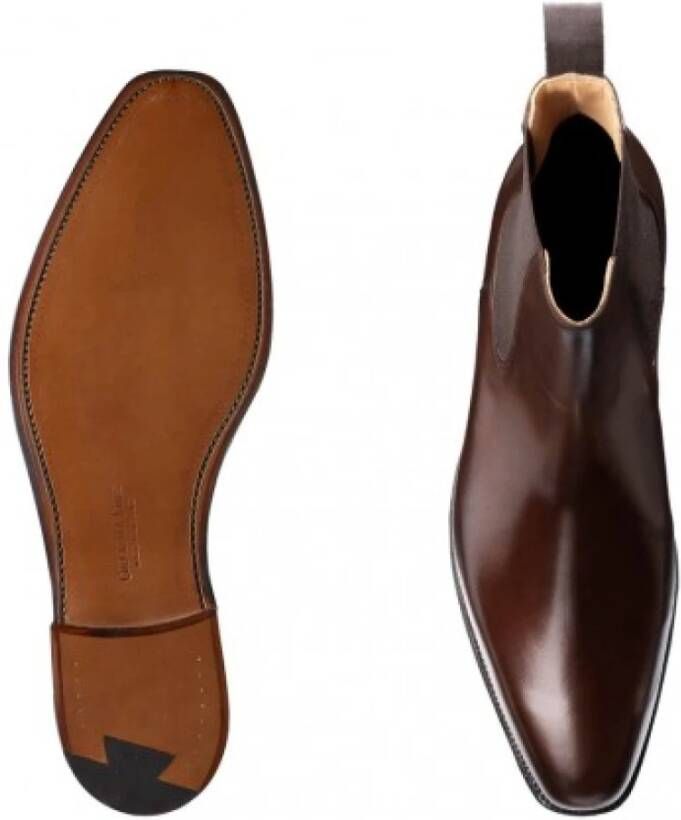 Crockett & Jones Donkerbruine Leren Chelsea Laarzen