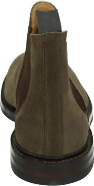 Crockett & Jones Taupe Suède Casual Chelsea Schoenen