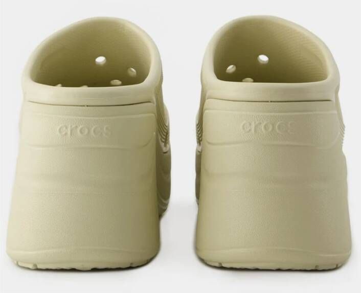 Crocs Beige Siren Chain Slides Instappers Synthetisch Beige Dames