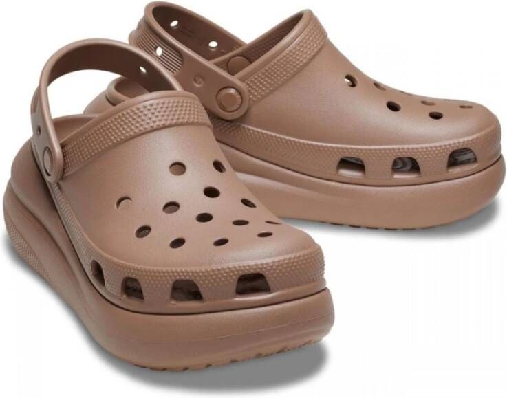 Crocs Bruine Plateauklomp met Comfort Brown Dames