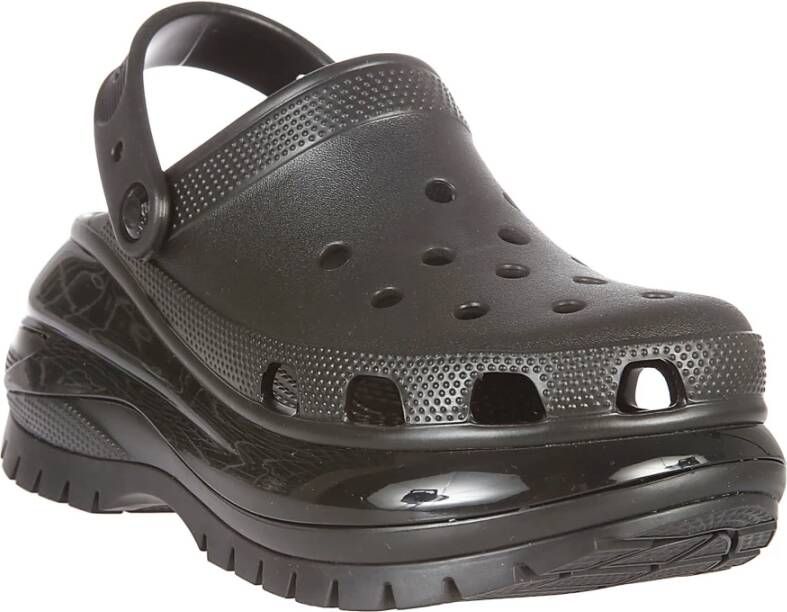 Crocs Geperforeerde Plateauklompen Black Dames