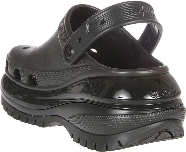 Crocs Geperforeerde Plateauklompen Black Dames