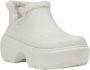 Crocs Gevoerde Shorty Boot voor vrouwen White Dames - Thumbnail 3
