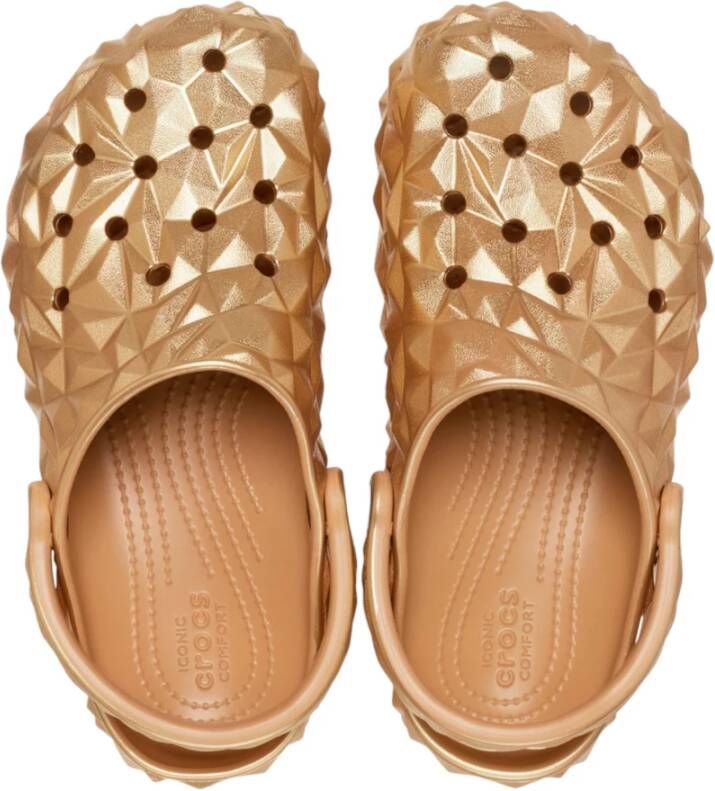 Crocs Gouden Sandalen voor Zomer Yellow Dames