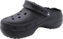Crocs Klassieke Platform Gevoerde Klompen voor Dames Black Dames - Thumbnail 14