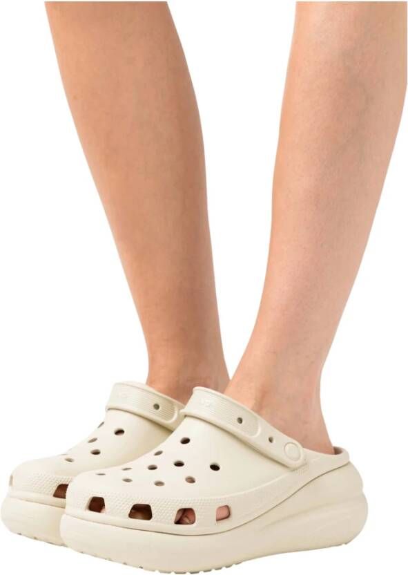 Crocs Klassieke Crush Klomp Sandalen Beige Dames