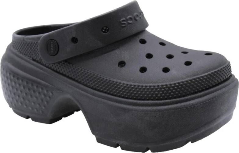 Crocs Kleurrijke Houten Klompen voor Dagelijks Gebruik Black Dames