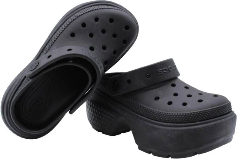 Crocs Kleurrijke Houten Klompen voor Dagelijks Gebruik Black Dames