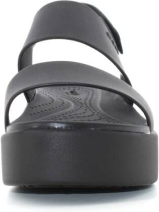 Crocs Lage Sleehak Sandalen Black Dames