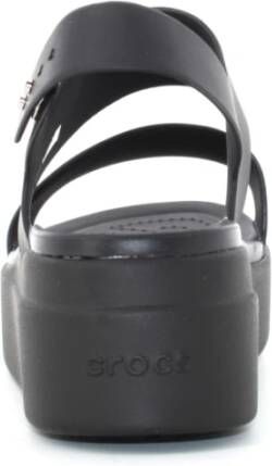 Crocs Lage Sleehak Sandalen Black Dames