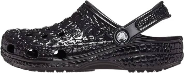 Crocs Metallic Classic Klomp in Zwart