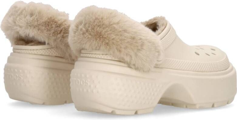 Crocs Stomp Gevoerde Klomp Stucco Beige Dames