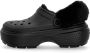 Crocs Zwarte gevoerde Stomp klomp met bont Black - Thumbnail 12