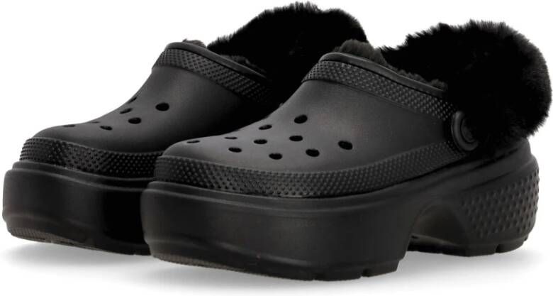 Crocs Stomp Gevoerde Klomp Zwart Black Dames