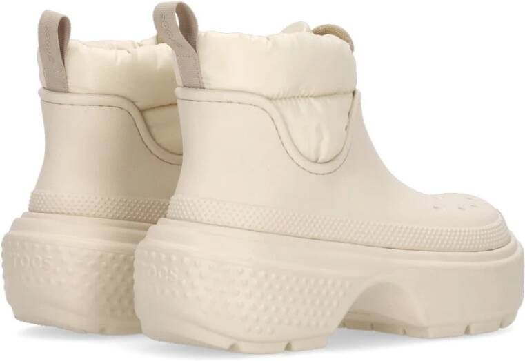Crocs Stomp Puff Boot Stucco White Dames