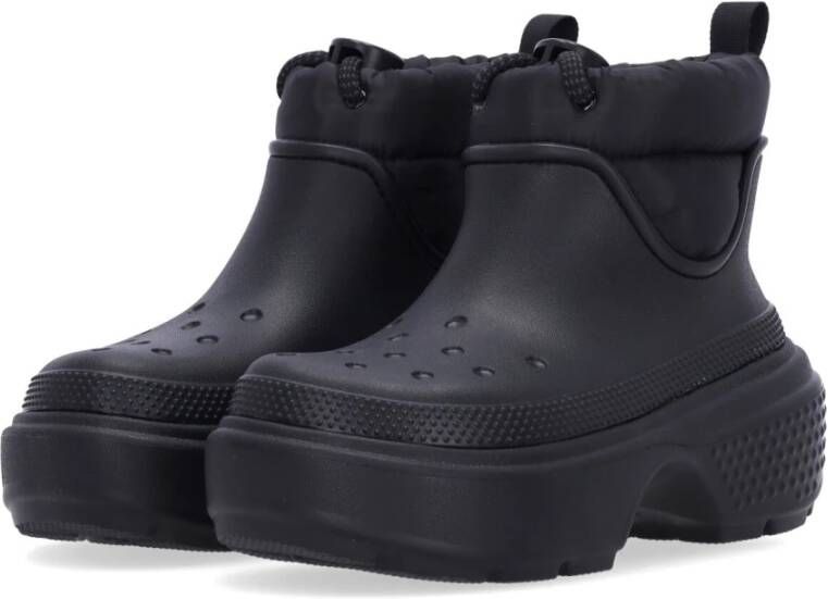 Crocs Stomp Puff Boot Zwart Black Dames