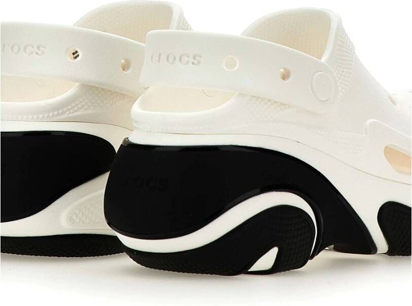 Crocs Witte Bubble Crush Klomp Sandalen
