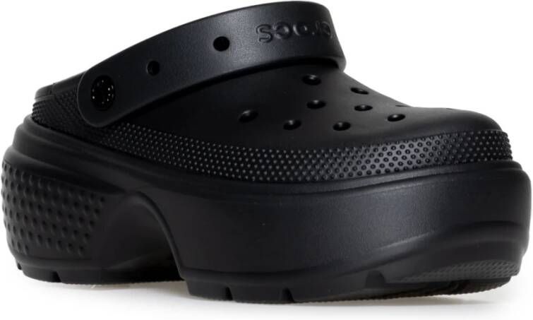 Crocs Zwarte Plateau Sandalen met Rubberen Zool Black Dames