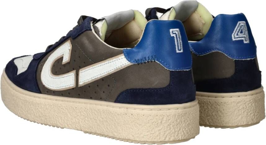 Cruyff Blauwe Leren Platform Sneaker Multicolor Heren