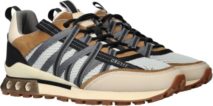 Cruyff Fearia Hex Tech Sneaker Grijs Beige Multicolor Heren