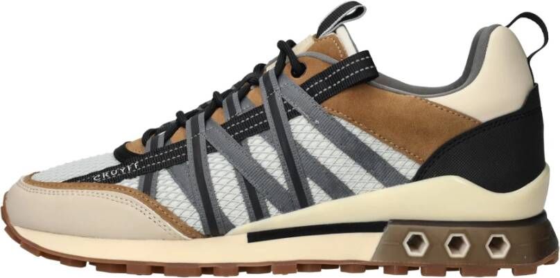 Cruyff Fearia Hex Tech Sneaker Grijs Beige Multicolor Heren