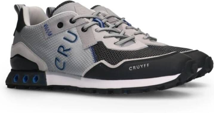 Cruyff Grijze en Zwarte Sneakers met Blauwe Details Multicolor Heren