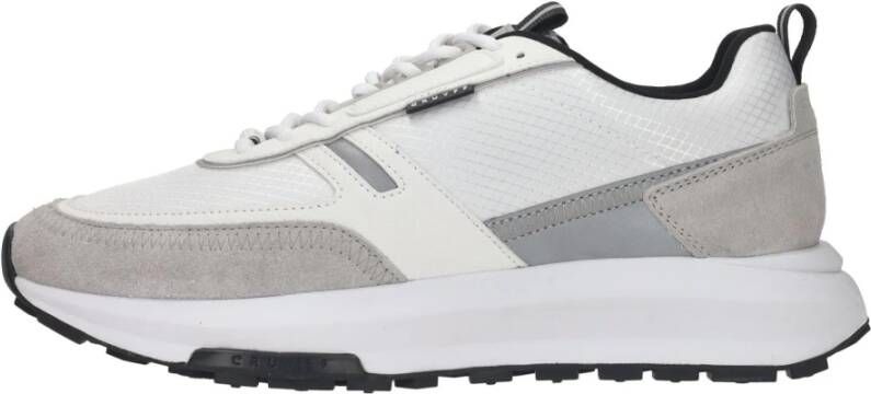 Cruyff Sportieve Herensneakers met Glanzende Zilveren Accenten Wit Heren