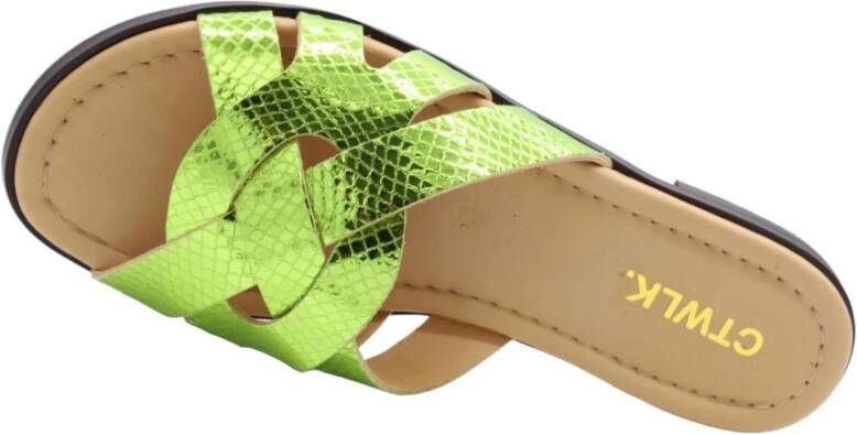 Ctwlk. Blauwe Bessen Muil Sandalen Green Dames