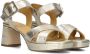 Ctwlk. Gouden Blokhak Sandalen voor Dames Yellow Dames - Thumbnail 9
