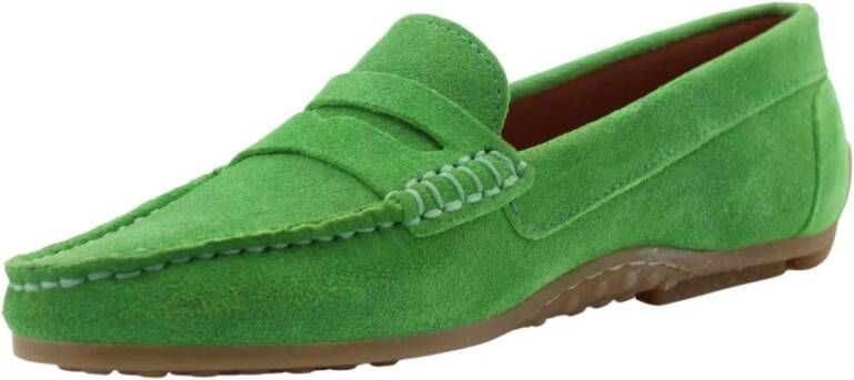 Ctwlk. Stijlvolle Anglos Loafers voor Vrouwen Green Dames