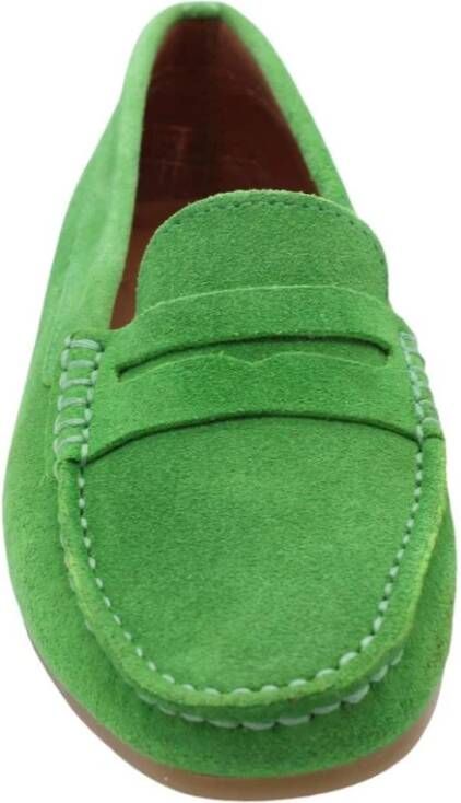 Ctwlk. Stijlvolle Anglos Loafers voor Vrouwen Green Dames