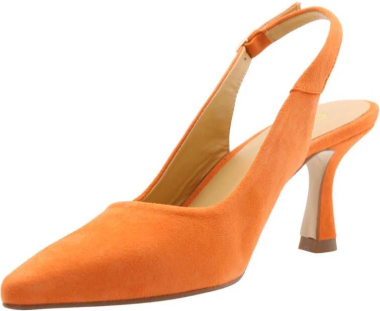 Ctwlk. Peep Toe Peep Heel Oranje Dames