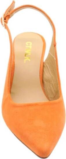 Ctwlk. Peep Toe Peep Heel Oranje Dames