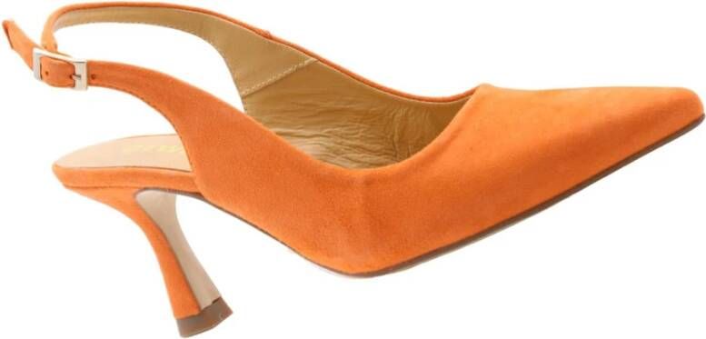 Ctwlk. Peep Toe Peep Heel Oranje Dames