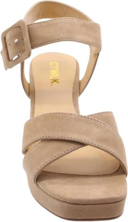 Ctwlk. Elegante hoge hak sandalen Beige Dames - Foto 4