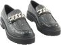 Cult Zwarte Leren Platte Schoenen Lente Zomer Black Dames - Thumbnail 8