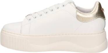 Cult Dames Leren Sneakers Wit Goud