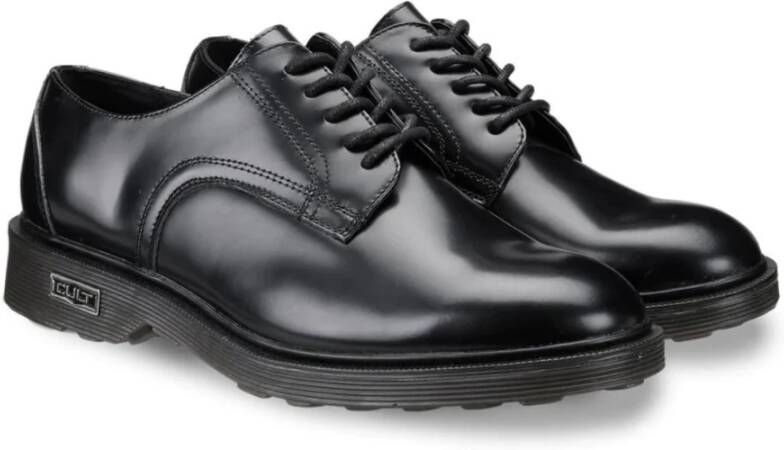 Cult Elegante leren veterschoen Black Heren